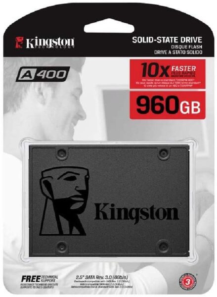 Kingston A400 2.5" 960GB SATA III 3D NAND Internal Solid State Drive (SSD)