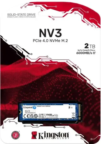 Kingston NV3 2TB PCIe 4.0 NVMe M.2 Internal SSD
